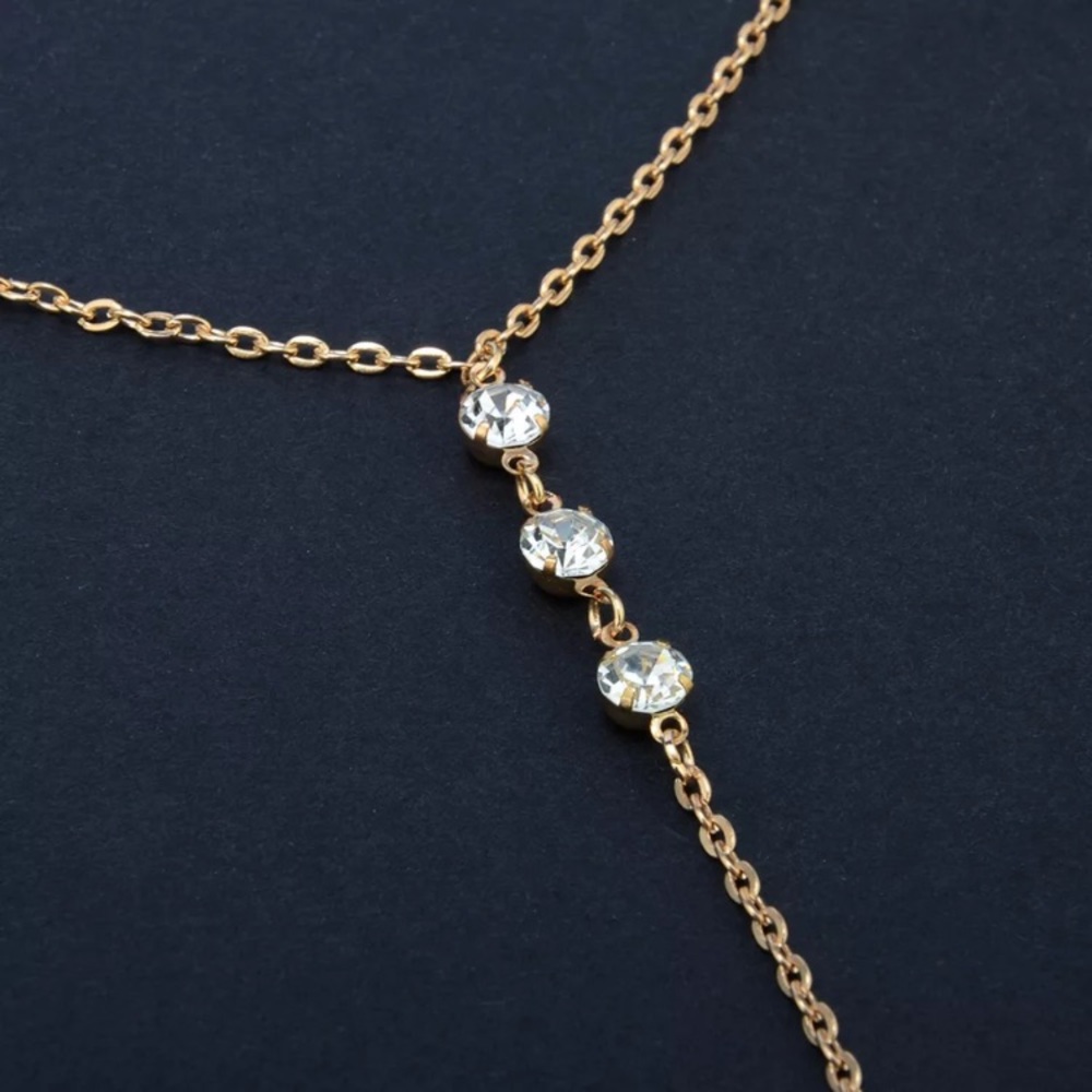 ⚜️𝟯𝟬%𝗢𝗙𝗙 𝗯𝘂𝗻𝗱𝗹𝗲𝘀 𝟯+⚜️ NEW Gold Drop Body Chain Choker - Picture 8 of 12
